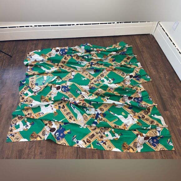 Set of two vintage MLB baseball curtains || vintage curtains MLB printed teams - Picture 9 of 11